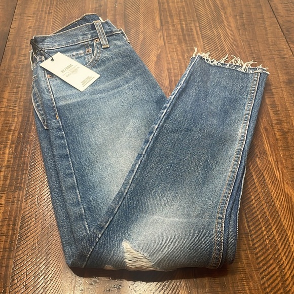 REDONE Originals High Rise Ankle Crop Jeans - Picture 4 of 10